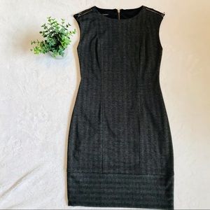 Periphery black and gray sleeveless pencil dress S